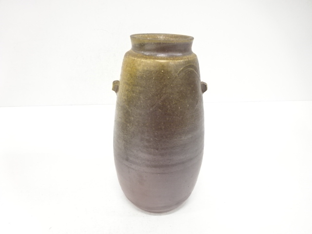  作家物　備前焼　耳付花入